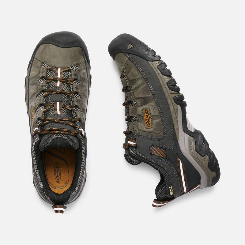 Keen Targhee III Waterproof Wanderschuhe Herren DE-07328 Black Olive/Golden Brown - Keen Herrenschuh